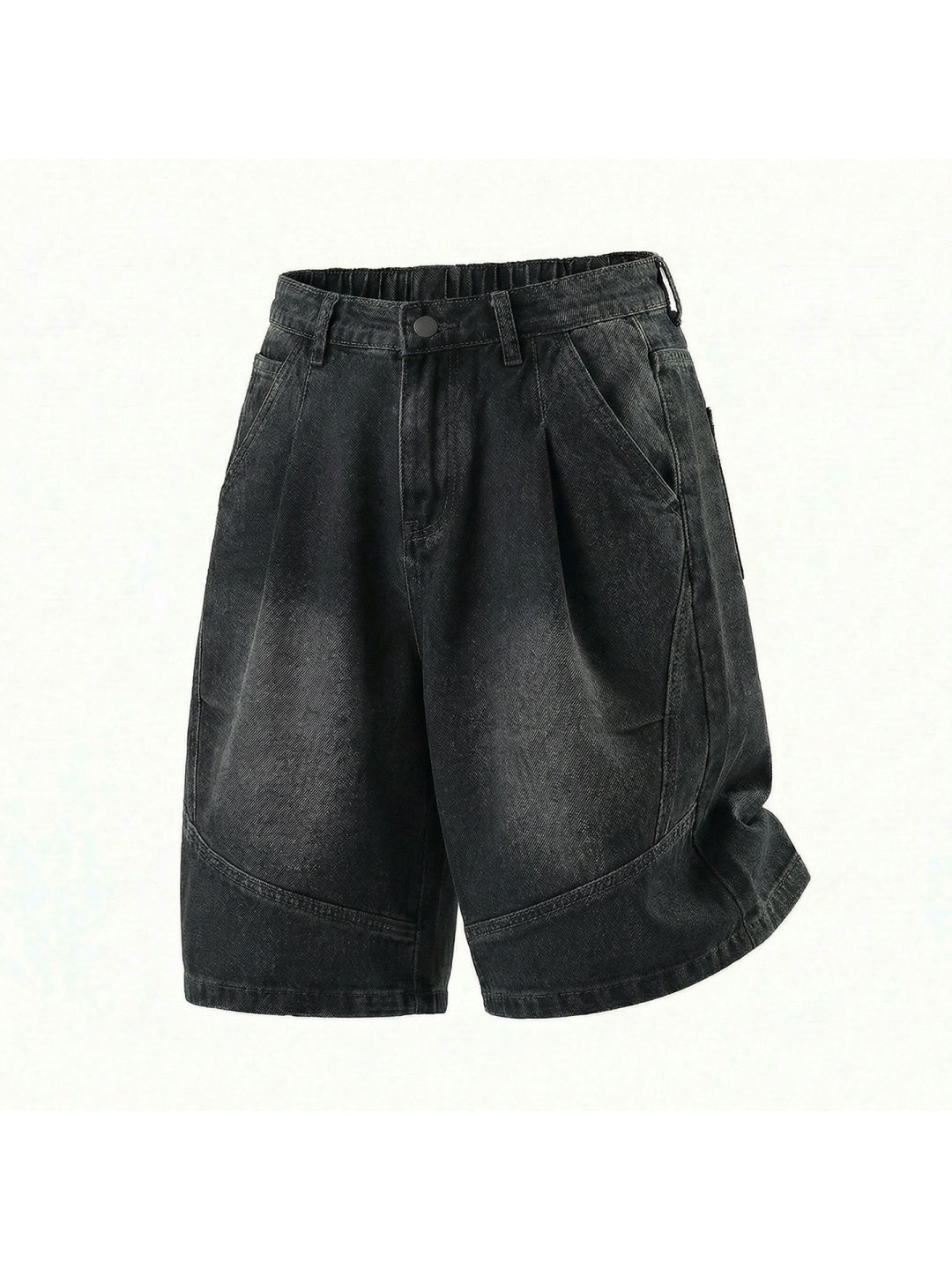 Loose-fit Water-washed Distressed Five Points Denim Shorts