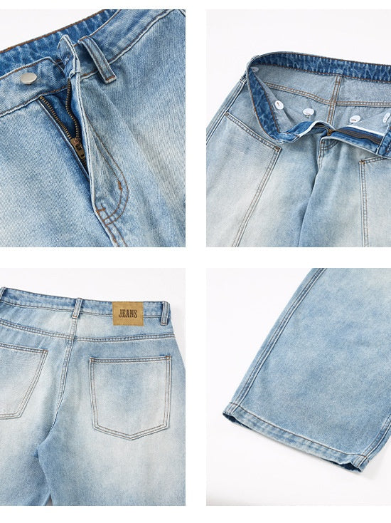 Liber Autumn Neutral wear Zipper decoration Jeans