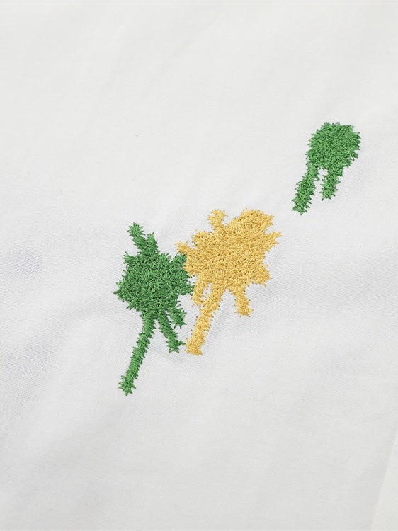 Splashing Ink Embroidery Loose-fit Vibe Shirts