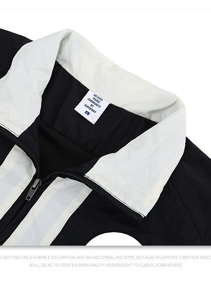 Zipper Jacket Stand Collar Cardigan Coat