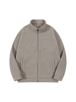 Fleece Plush Thickening Stand Collar Jackets