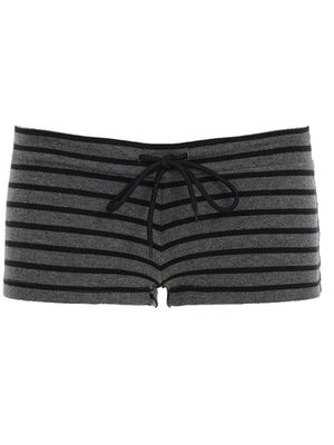 One Shoulder Long Sleeve Splicing Stripes 2-piece Sets