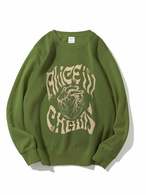 Rock And Roll Printed Sweatshirt