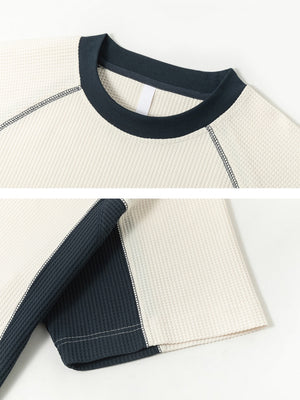 Color-blocked Leisure Loose-fit T-shirts
