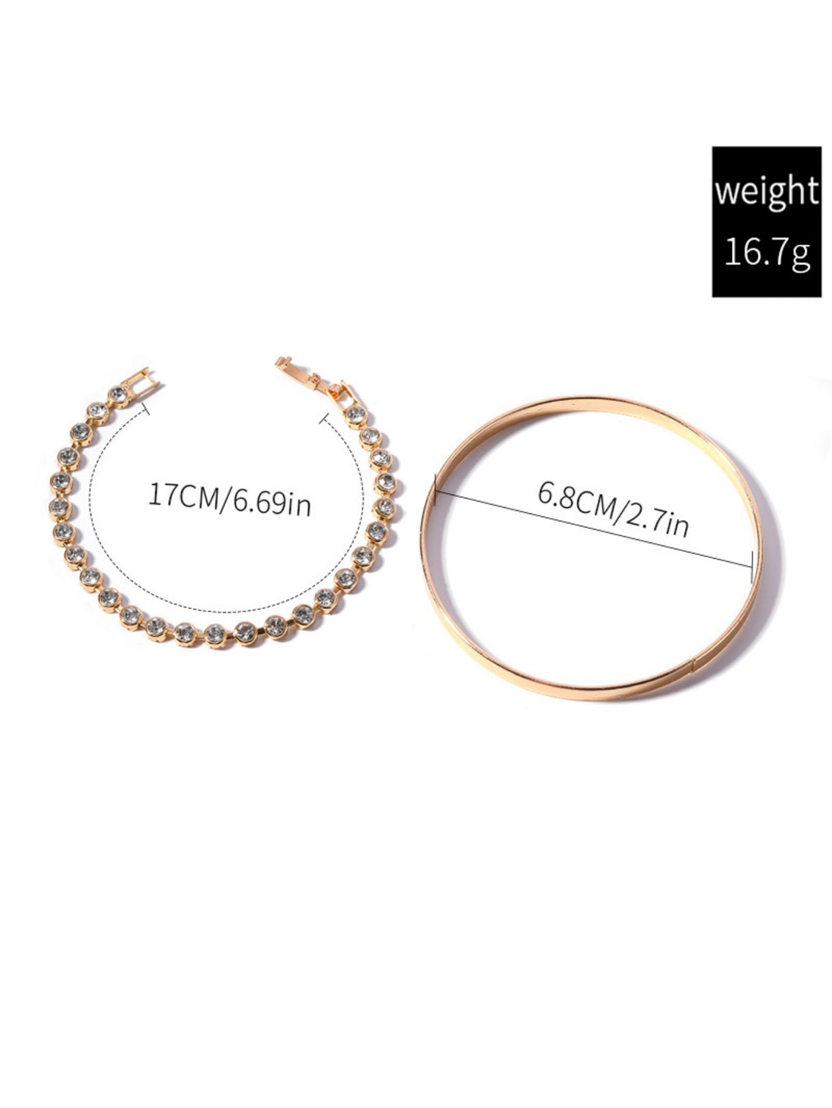 Alloy Diamond-set Bracelet