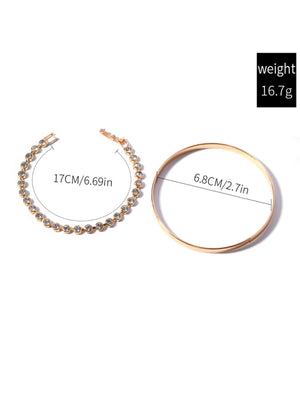 Alloy Diamond-set Bracelet