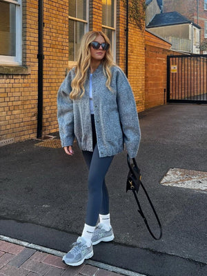 Stand Collar Solid Color Jackets