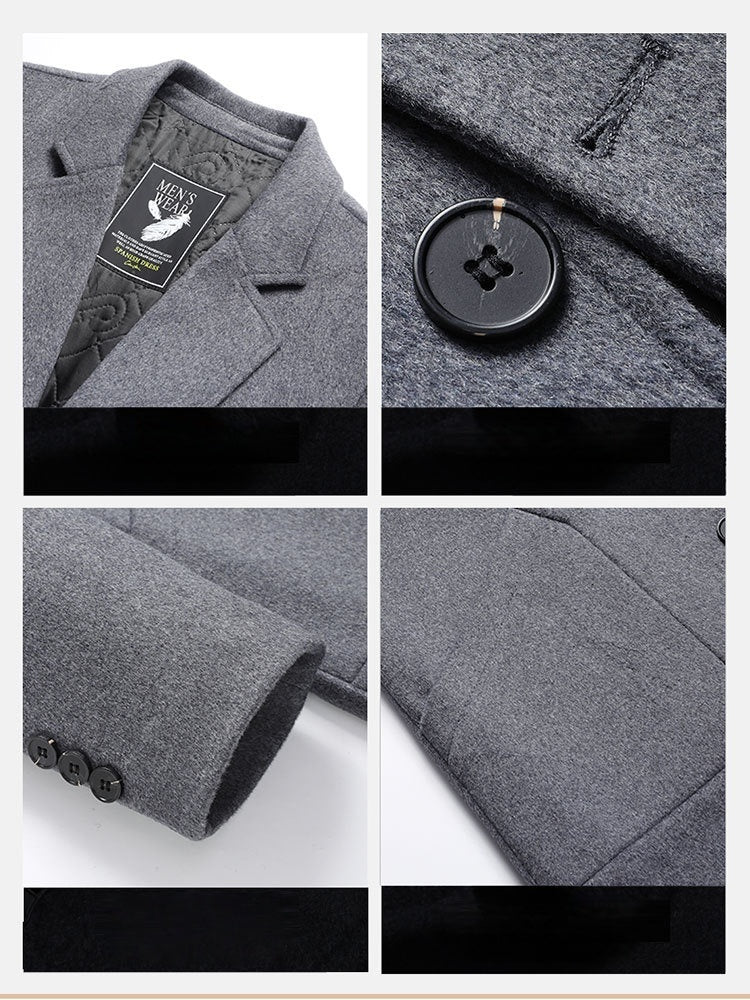 Mid-length Woolen Cloth Cotton Thickening Coats