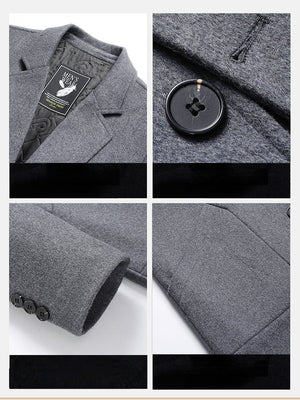 Mid-length Woolen Cloth Cotton Thickening Coats