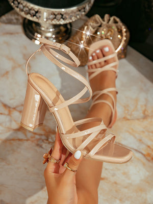 Strappy Women's High-heeled Sandals
