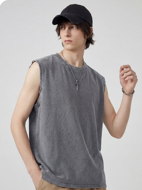 Retro Distressed Sports Tank Tops