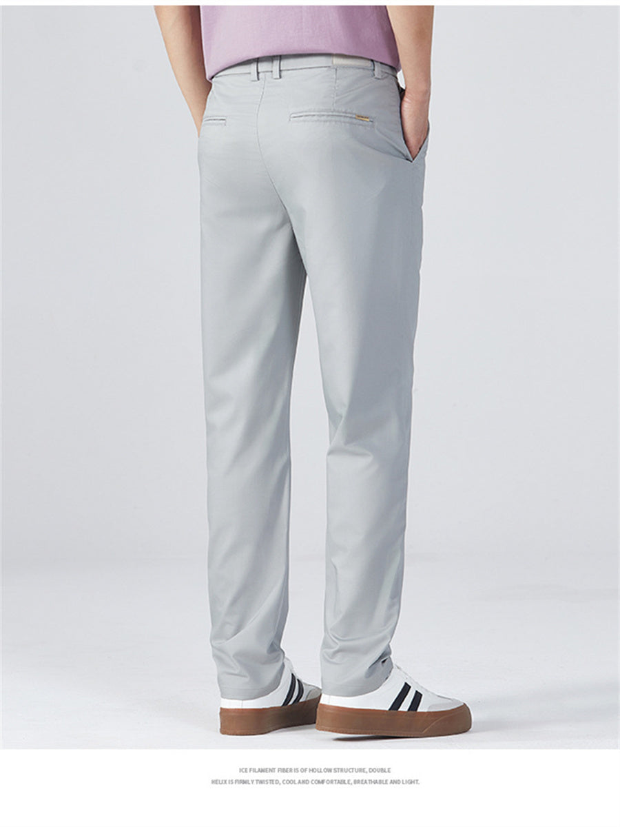 Liber Spring Men's Pocket decoration Solid Color Pants