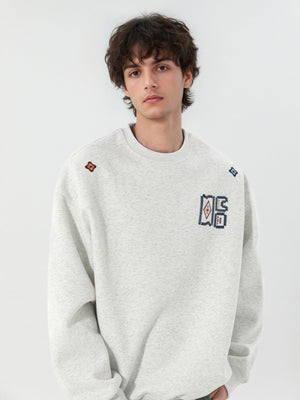 Liber Autumn Men's Embroidered Pattern Pattern Sweatshirts