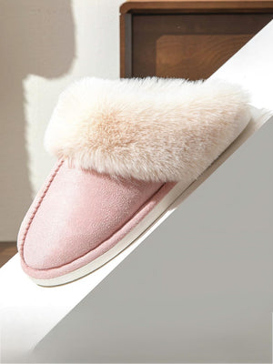 Solid Color Plush Slippers
