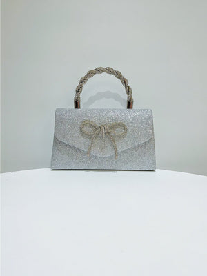 Liber Four Seasons ACC Sequin Bow Small Square Bag