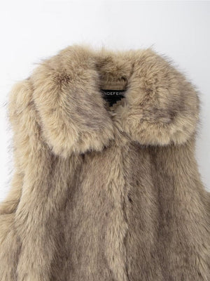 Faux Fur Short Warm Thick Vest Jacket