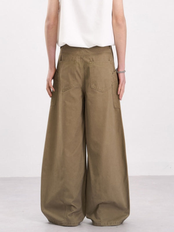 Patchwork Scimitar Baggy Wide-leg Pants