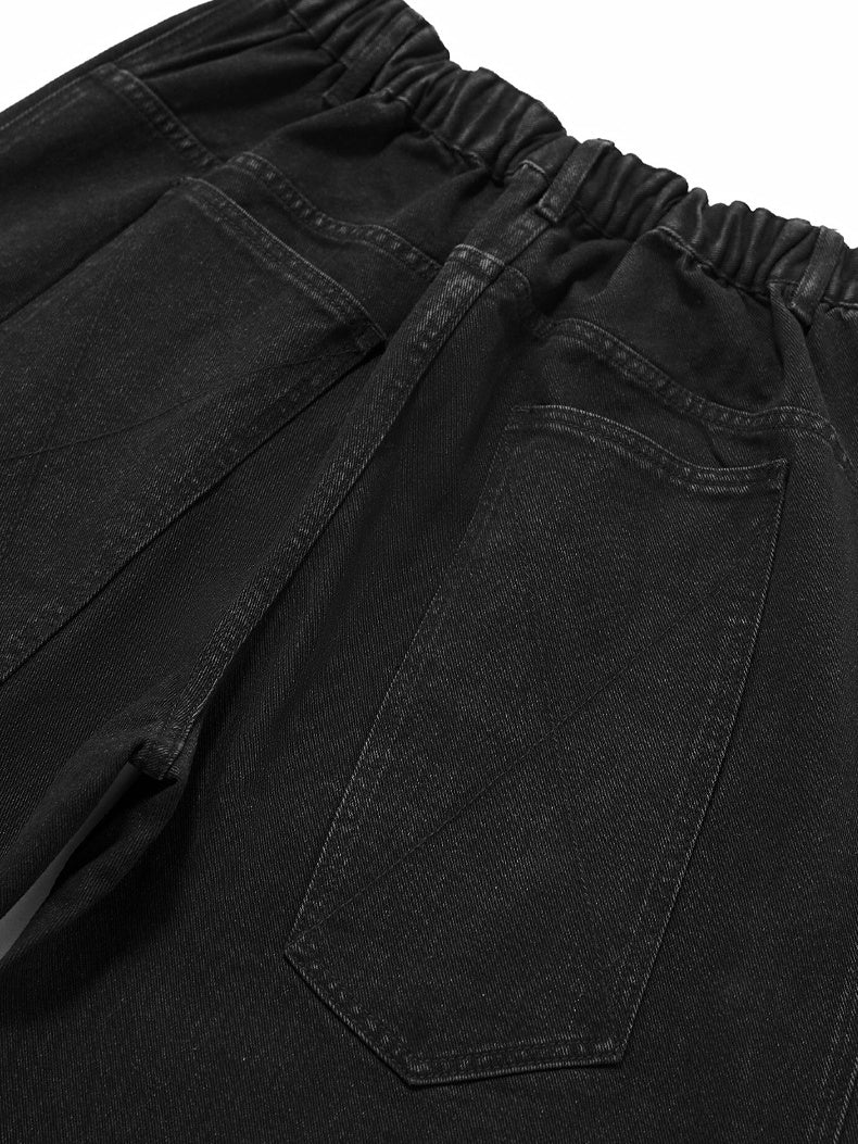 Three-dimensional Tailoring Cleanfit Black Machete Leisure Jeans