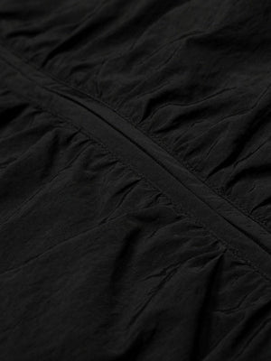 Functional Style Outdoor Stand Collar Thin Pleated Tank Tops Vests