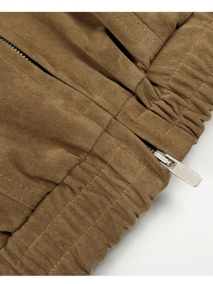 Old Money Style Draping Loose Faux Suede Lapel Jackets