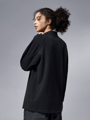 Liber Autumn Neutral wear Zipper decoration Solid Color T-shirts
