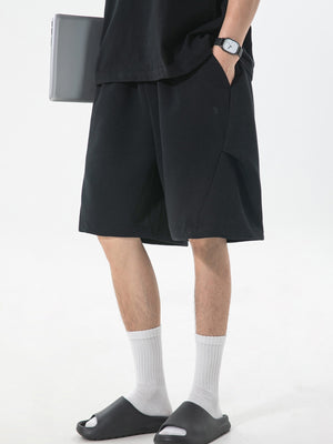 Geometry Simple Gathering Loose-fit Five Points Shorts