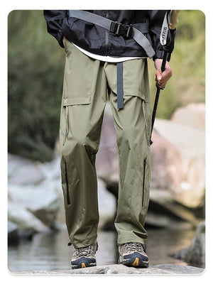 Liber Spring Men's Pocket decoration Solid Color Cargo Trousers