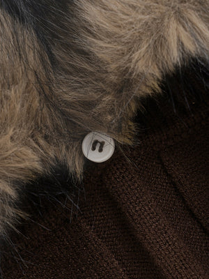 Warm Lapel Plush Patchwork Hoodies Zipper Jackets