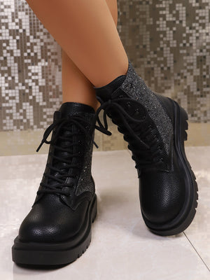 Sequined Women's Martin Boots