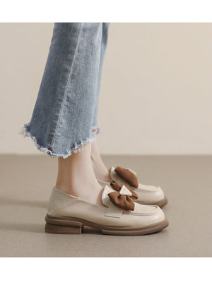 Liber Spring and Autumn Bowknot Women's Loafers