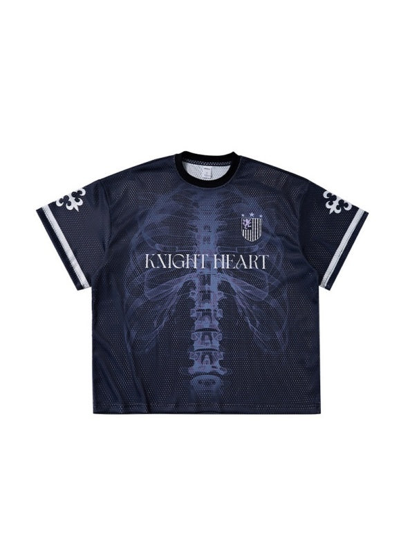X-ray Skeleton Printed Dark T-shirts