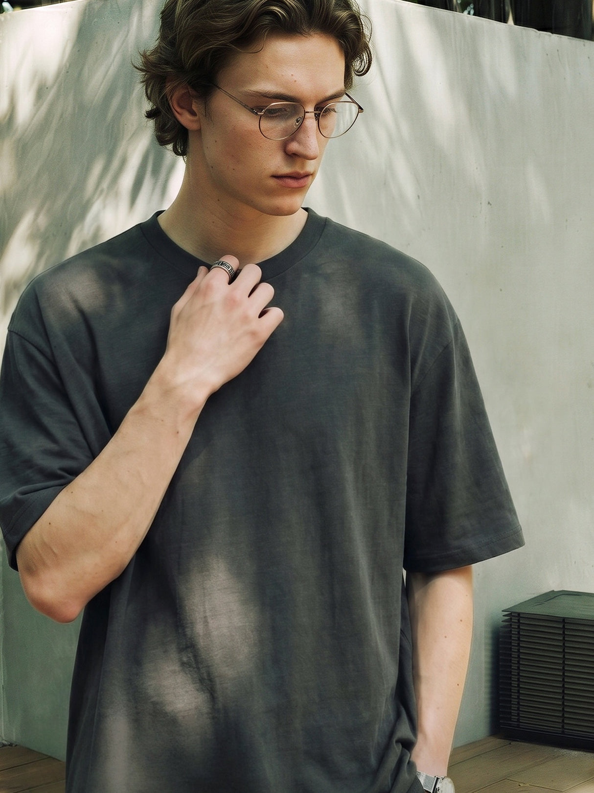 Old Qian Flax Moisture Absorption Quick-drying Loose-fit T-shirts