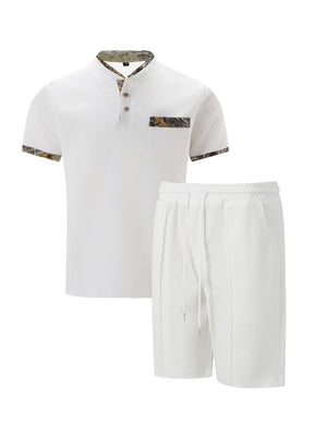 Solid Color Leisure 2-piece Sets Set