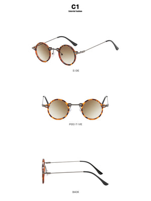 Lunettes de soleil rondes style hip-hop à monture fine