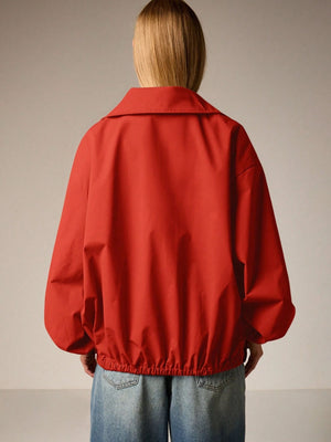Workwear Style Long-sleeved Coat