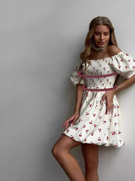 Liber Summer Women's Splicing Printed Mini&Short Dresses