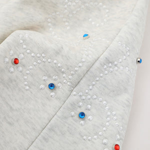 Rhinestone-studded Embroidery Vibe Loose-fit Five Points Shorts
