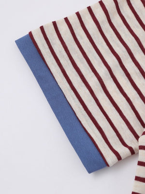 Color-blocked Stripes Loose-fit T-shirts