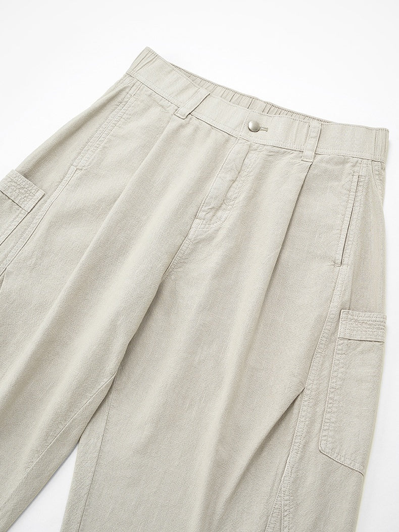 Liber Autumn Neutral wear Solid Color Pants