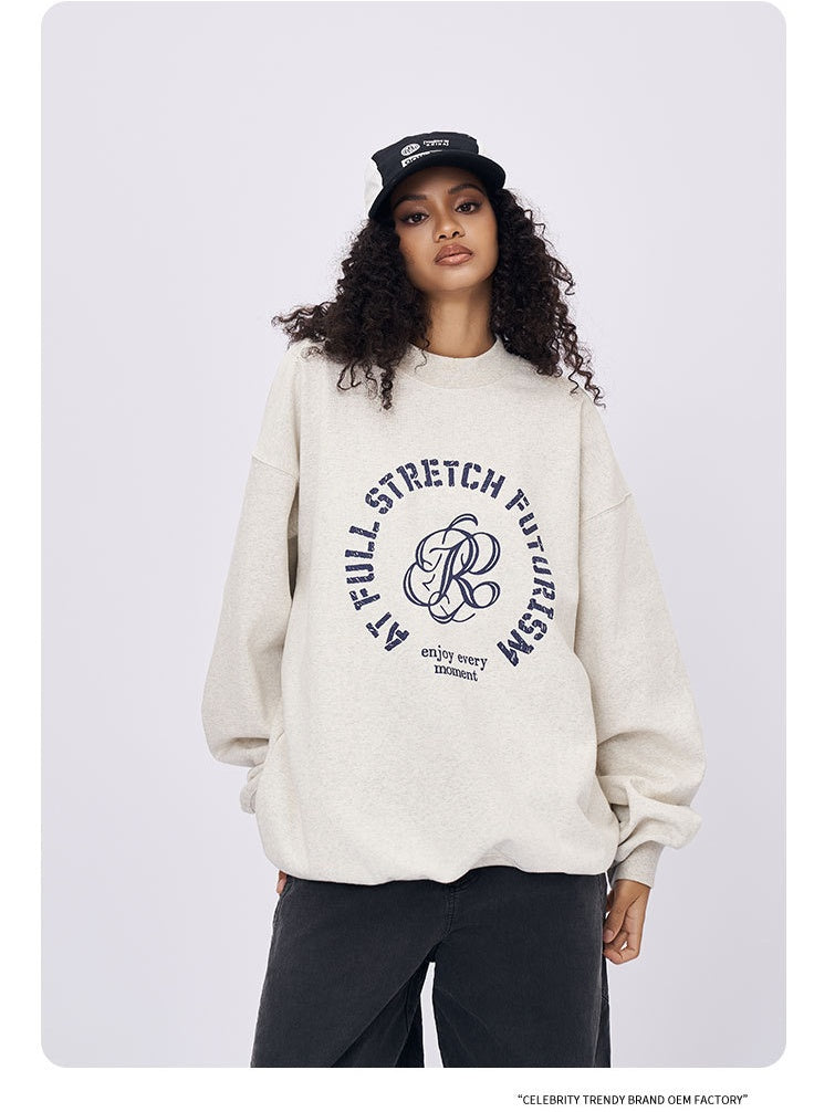 Liber Autumn Neutral wear Printed English Sweatshirts&Hoodies