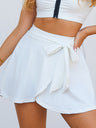 Layered-look Pocket Drawstring Exercise And Fitness Yoga Skirts