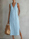 Lace Solid Color Midi Dress