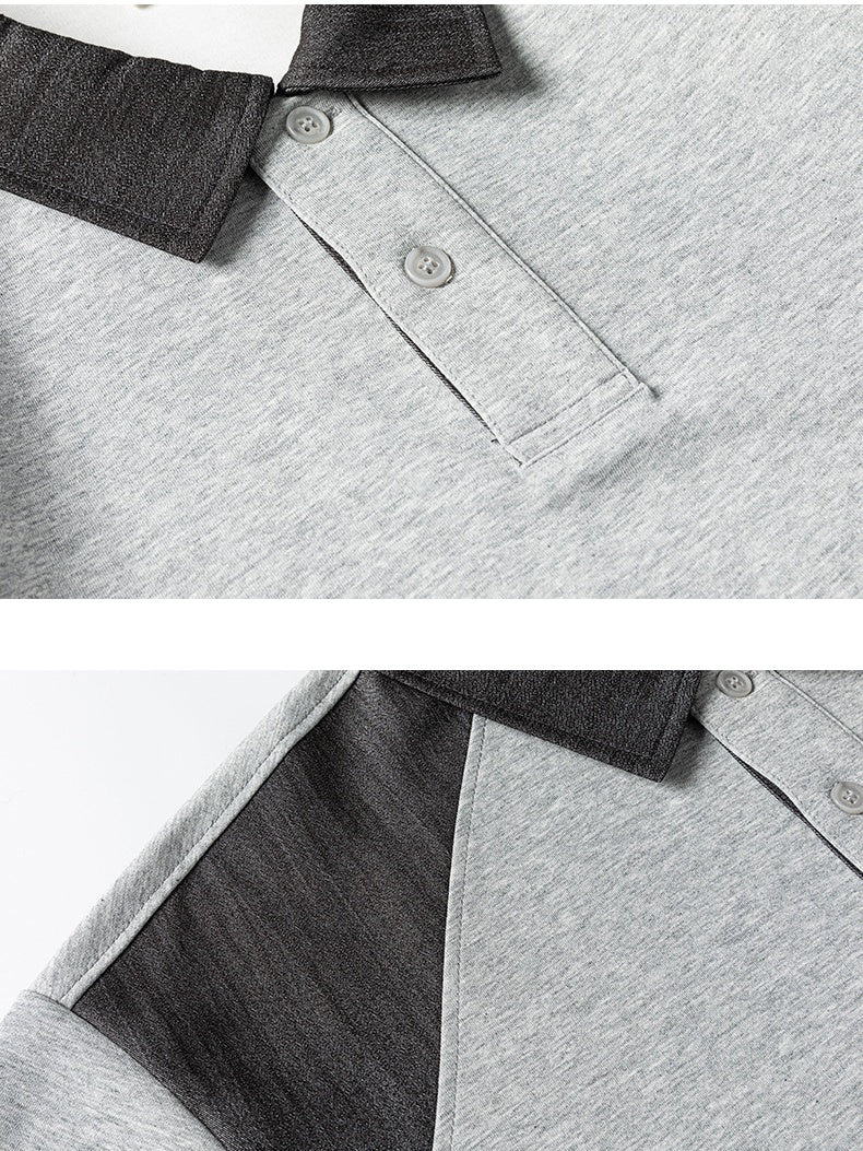 Retro Color-blocked Loose-fit Polo Shirt