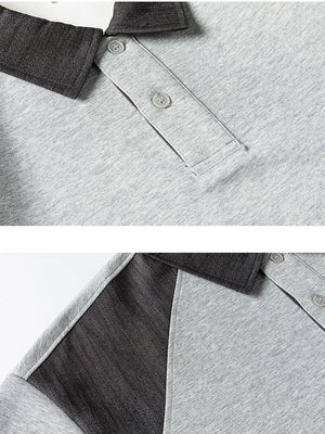 Retro Color-blocked Loose-fit Polo Shirt