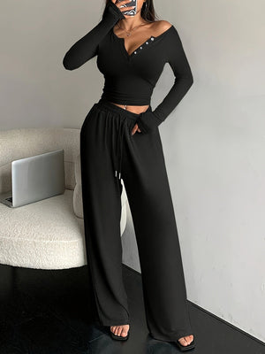 Lace Trim Slim 2-piece Sets