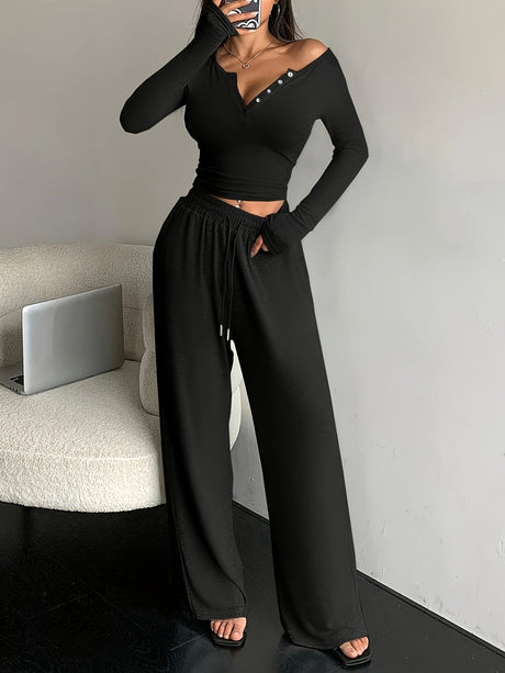 Lace Trim Slim 2-piece Sets