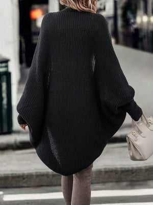Loose-fitting Batwing Sleeves Knitted Sweaters Grace Daily Workplace Thickened Soft Knit Cardigan