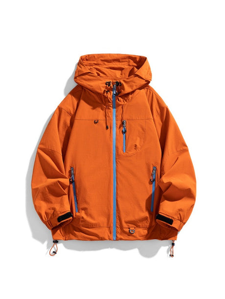 Outdoor Water Proof Loose All-match Hooded Sports Jacket
