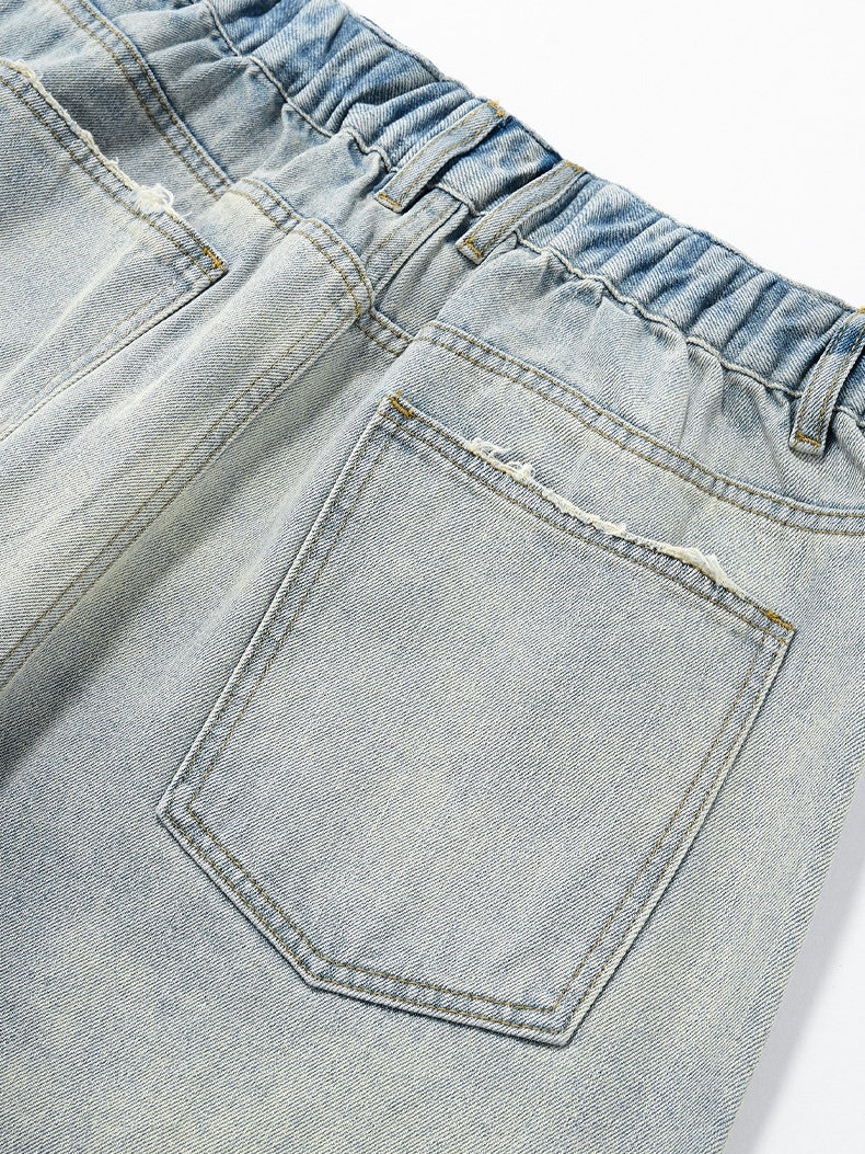 Gradient Grind Old Wide-leg Leisure Jeans