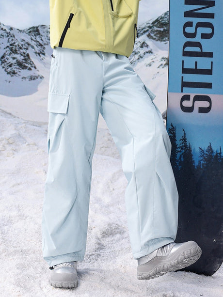 Outdoor Windproof Thickening Ski Water-repellent Keep Warm Cargo Trousers